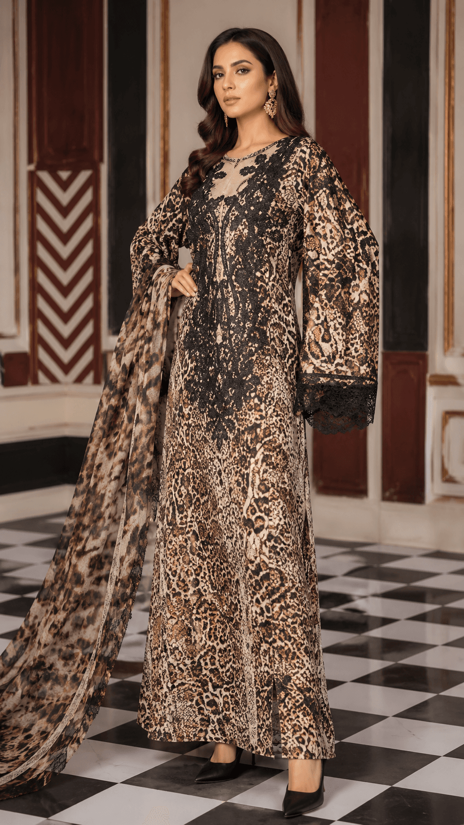 Maria B 02-B Printed Cambric Lawn Suit 3PC